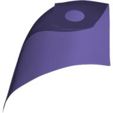 lilac minifigure cape cloth standard - traditional starched fabric - 4.0cm height