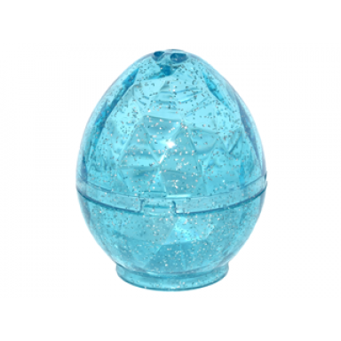 glitter trans-light blue container faceted dragon egg