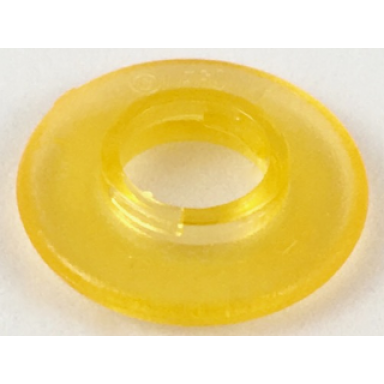 trans-light orange clikits bead ring thin large with hole with low connector