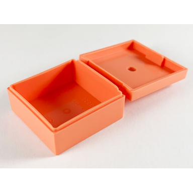 salmon container box 3 1 2 x 3 1 2 x 1 1 3 with hinged lid