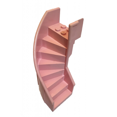 pink stairs 6 x 6 x 9 1 3 curved enclosed