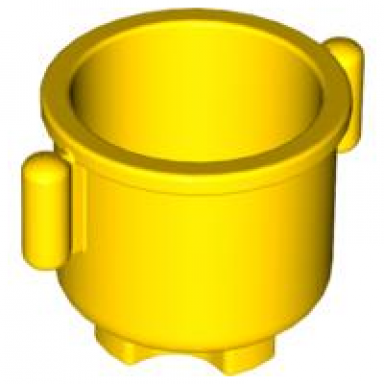 yellow duplo utensil kettle with closed smooth handles 2 x 2 x 1 1 2