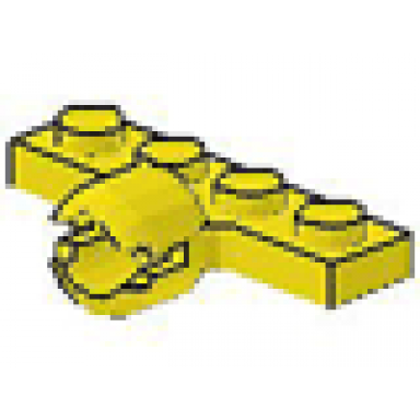 yellow plate modified 1 x 4 with tow ball socket long 2 slots 8mm socket length