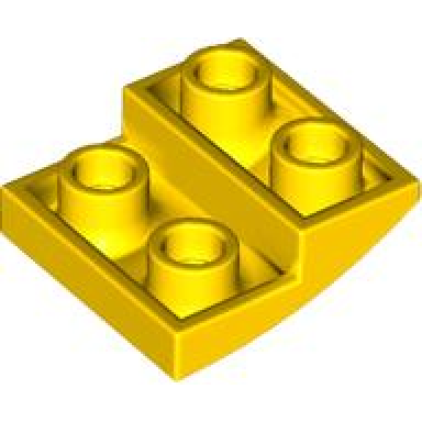 yellow slope curved 2 x 2 x 2 3 inverted