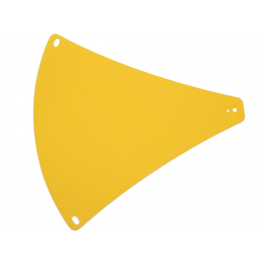 yellow cloth carousel top section 22 x 18 with curved sides and 2 top holes