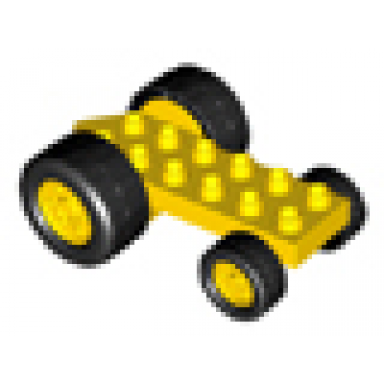 yellow duplo backhoe base