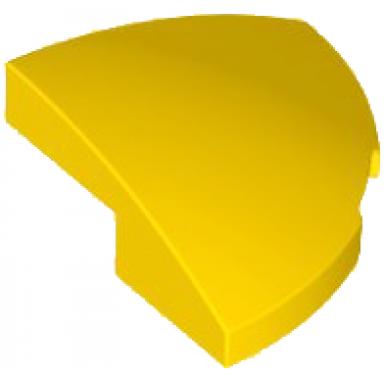 yellow slope curved 2 x 2 corner round