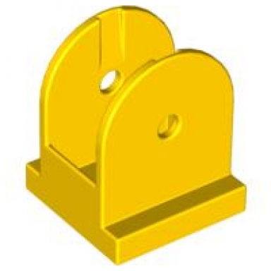 yellow duplo train crossing gate base