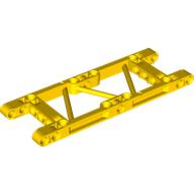 yellow technic liftarm modified frame thick 5 x 15 girder center