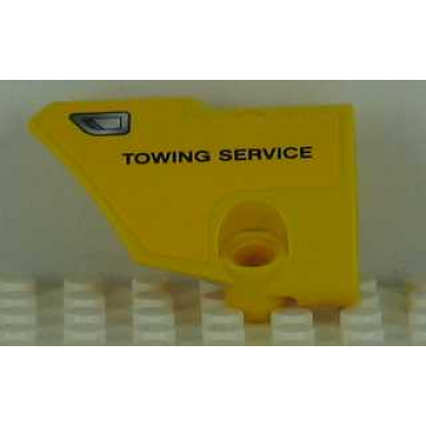 yellow technic panel fairing 1 small smooth short side a with towing service and vent pattern sticker - set 8109