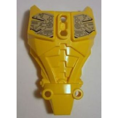 yellow hero factory full torso armor with silver and black circuitry pattern evo