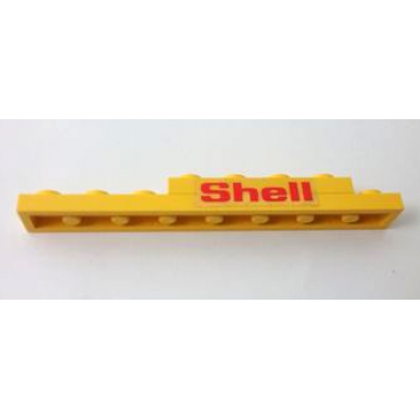 yellow stickered assembly 8 x 1 x 2 3 with red shell pattern sticker - set 6394 - 1 plate 1 x 4 1 plate 1 x 8