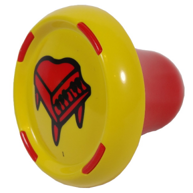 yellow music builder sound plug with piano pattern