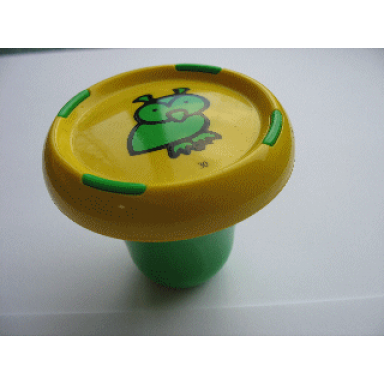 yellow music builder sound plug with owl pattern