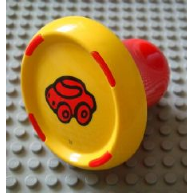 yellow music builder sound plug with car pattern