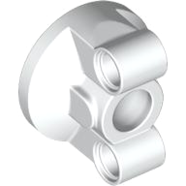 white technic steering wheel hub holder with 2 pin holes