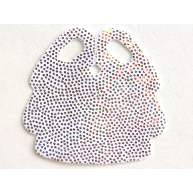 mini doll skirt cloth friends with silver iridescent dots pattern