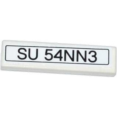 white tile 1 x 4 with su 54nn3 pattern sticker - set 42008