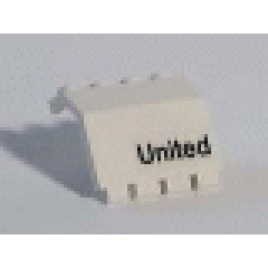 white panel 2 x 4 x 3 1 3 with hinge with united pattern sticker - set 1682