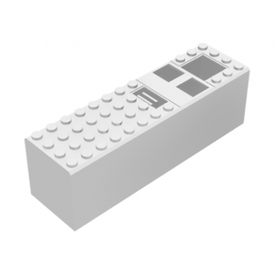 white electric 9v battery box 4 x 14 x 4 cover