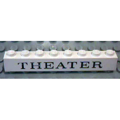 white brick 1 x 8 with black theater serif pattern