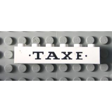 white brick 1 x 6 with black taxe and dots small pattern