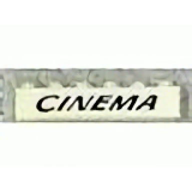 white brick 1 x 6 with black cinema slanted thin pattern