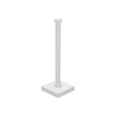 white support 2 x 2 x 5 bar on tile base with solid stud and stop ring