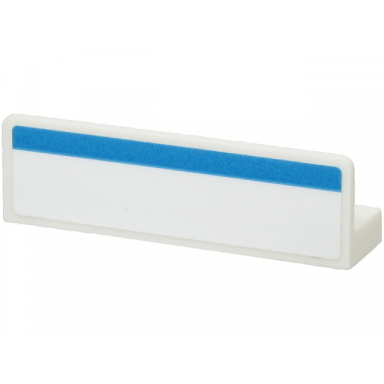 white panel 1 x 4 x 1 with dark azure stripe pattern sticker - set 60290