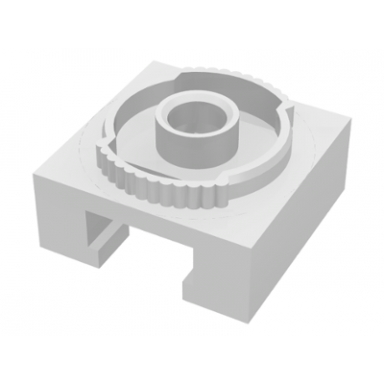 white turntable 4 x 4 locking grooved base