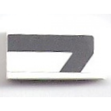 white tile 1 x 2 with dark bluish gray angled stripe pattern sticker - set 75876