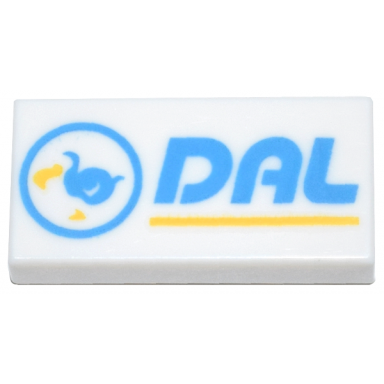white tile 1 x 2 with dark azure and yellow circle bird and dal pattern animal crossing dodo airlines logo 