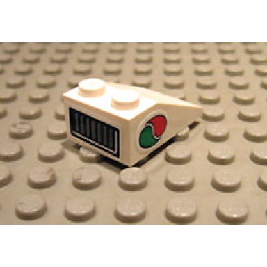 white slope 33 3 x 2 with air intake on back and octan logo on both sides pattern stickers - set 8216