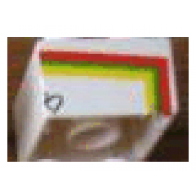 white duplo brick 2 x 2 with zoo time mosaic picture 03 pattern
