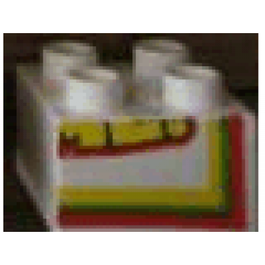 white duplo brick 2 x 2 with zoo time mosaic picture 18 pattern
