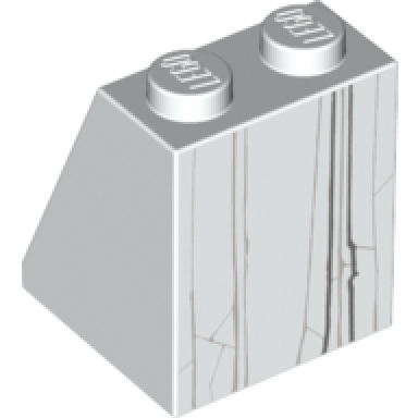 white slope 65 2 x 2 x 2 with bottom tube with minifigure dress skirt robe stone statue pattern