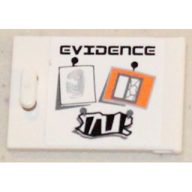 white container cupboard 2 x 3 x 2 door with evidence pattern sticker - set 5985