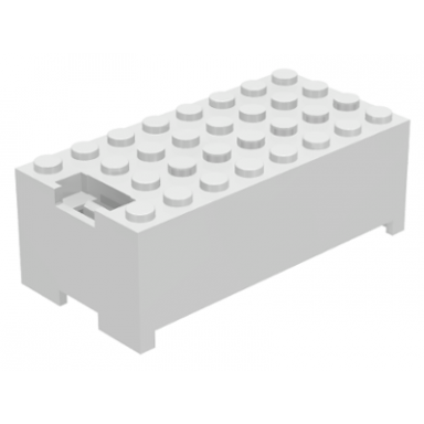 white electric 9v battery box small