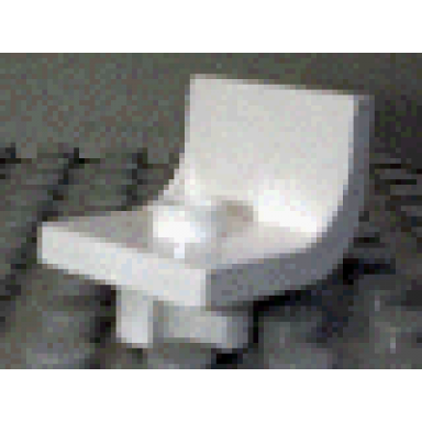 white duplo furniture chair with stud
