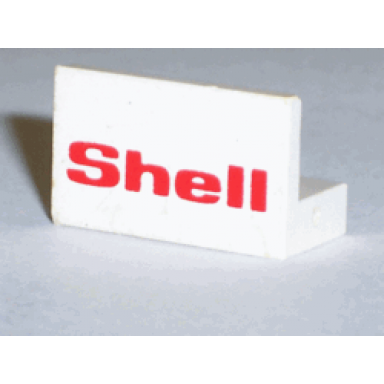 white panel 1 x 2 x 1 with shell pattern