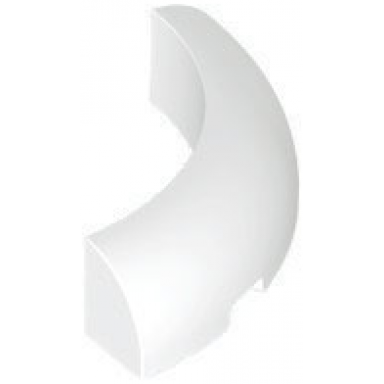 white brick round corner 4 x 4 without studs