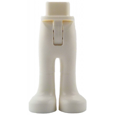 mini doll hips and trousers with back pockets with molded white lower legs boots pattern - thin hinge