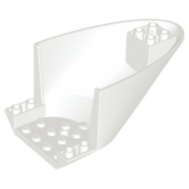 white aircraft fuselage aft section curved bottom 6 x 10