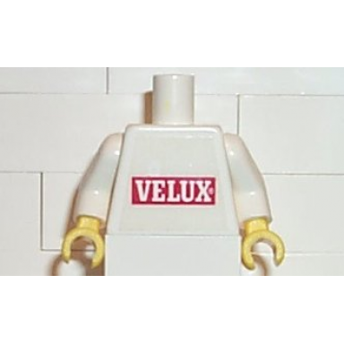 white torso velux pattern sticker white arms yellow hands