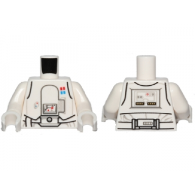 white torso sw armor snowtrooper commander pattern white arms white hands