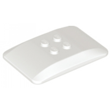 white wedge 6 x 4 x 2 3 quad curved