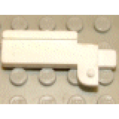 white garage door counterweight with hinge pin left