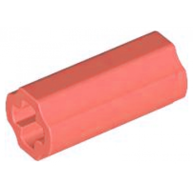 coral technic axle connector 2l smooth with x hole orientation