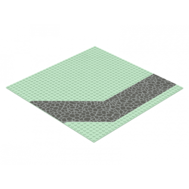 light green baseplate road 32 x 32 with driveway with dark gray cobblestones on light gray ground pattern