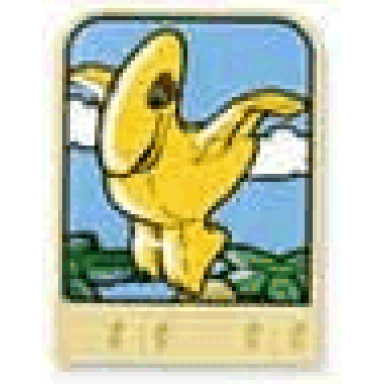story builder meet the dinosaurs card with yellow pteranodon pattern